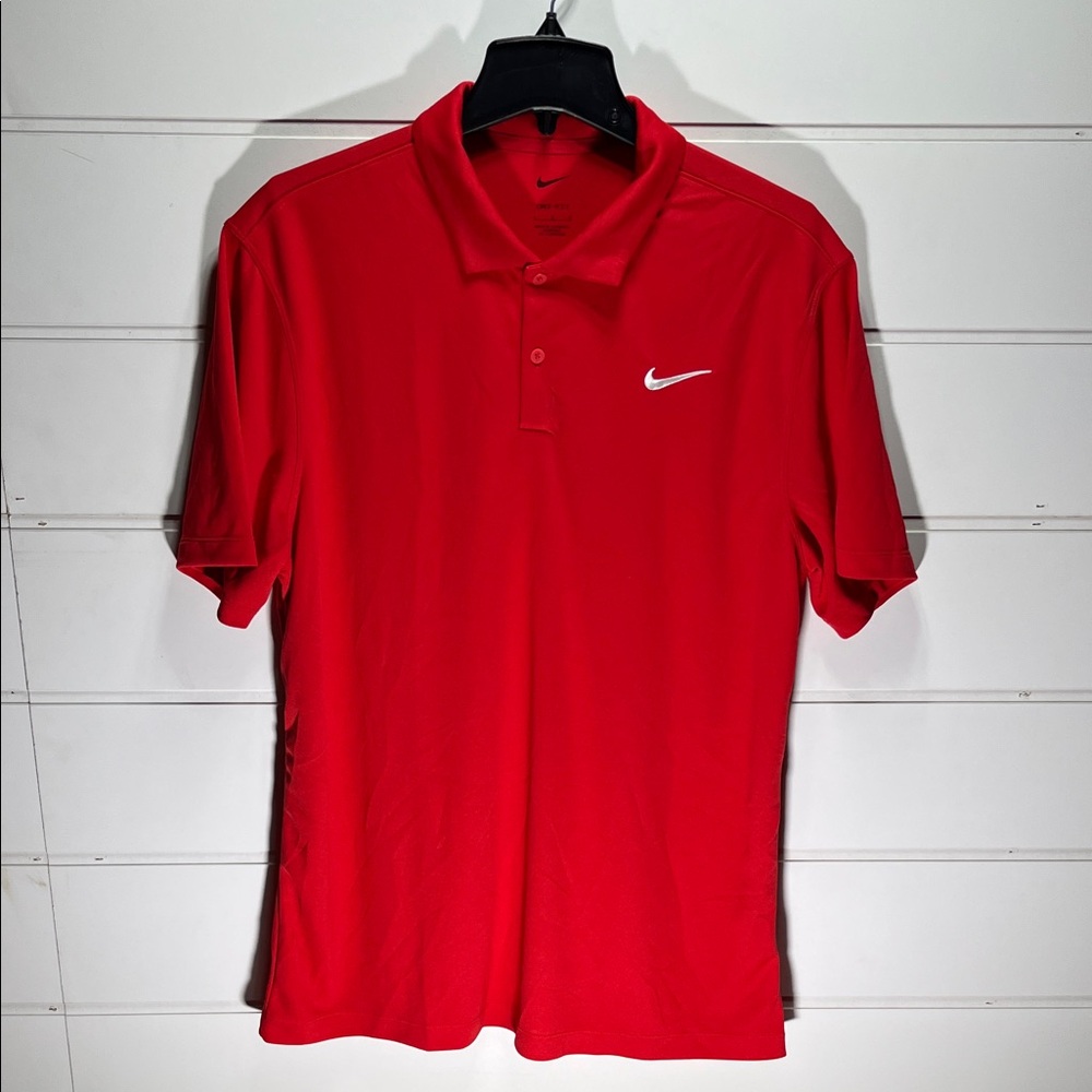 Nike Men's Bright Red Polo Shirt